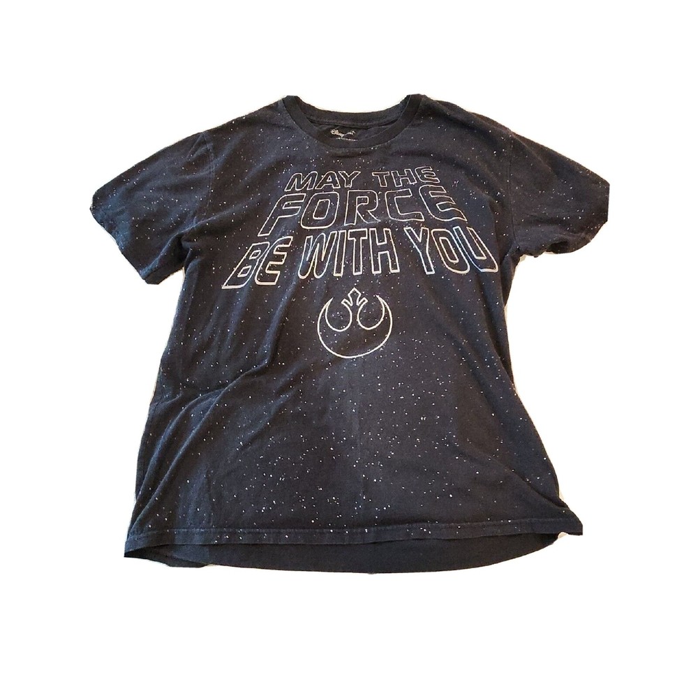 Vintage Disney Star Wars May the Force Be With You Rebel Alliance T Shirt Mens L